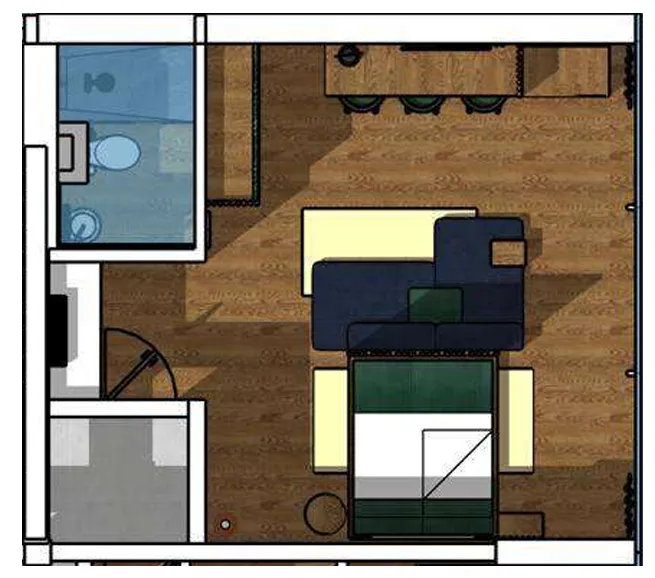 0 bedroom layout