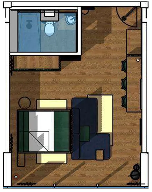 0 bedroom layout