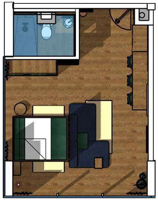 0 bedroom layout