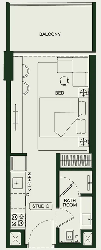 0 bedroom layout