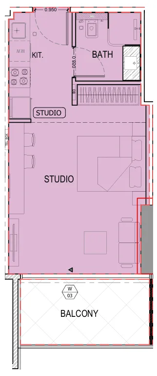 0 bedroom layout