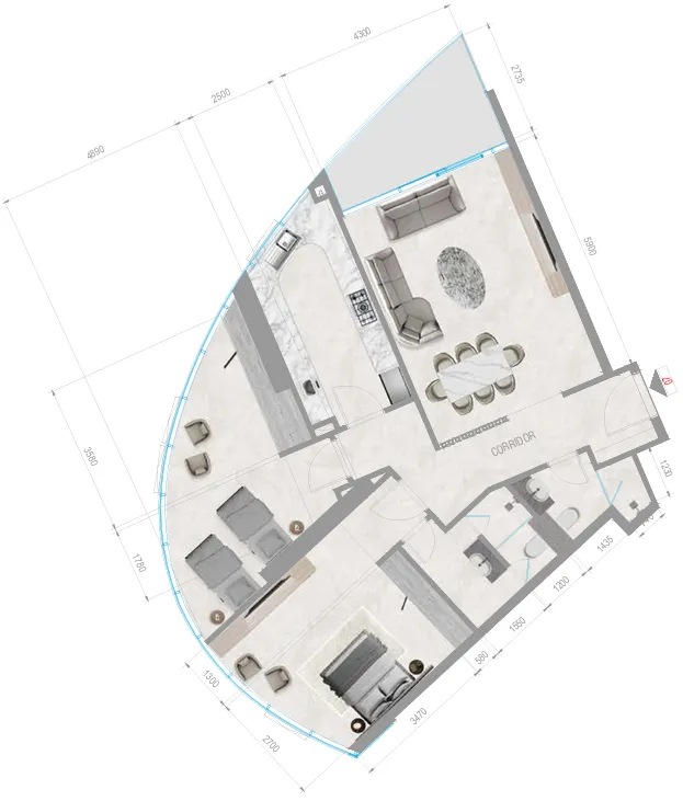2 bedroom layout