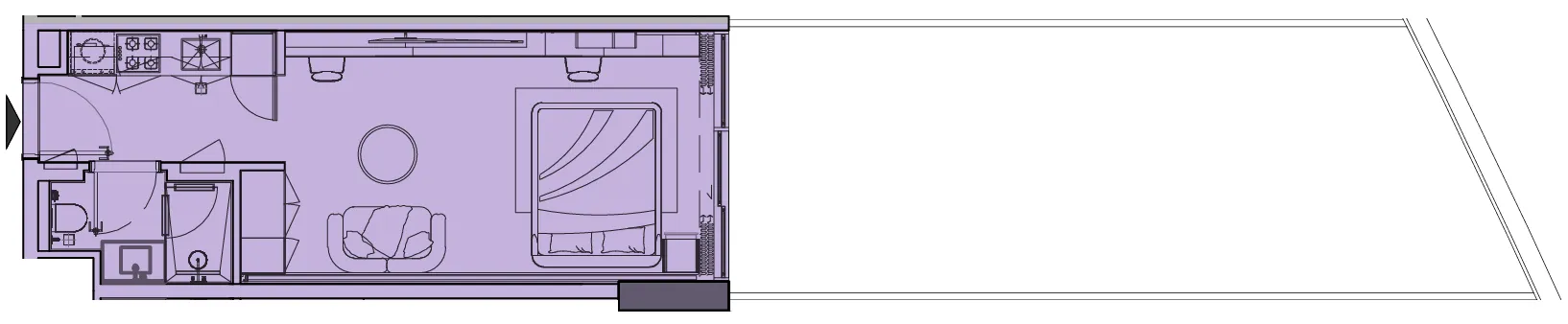 0 bedroom layout