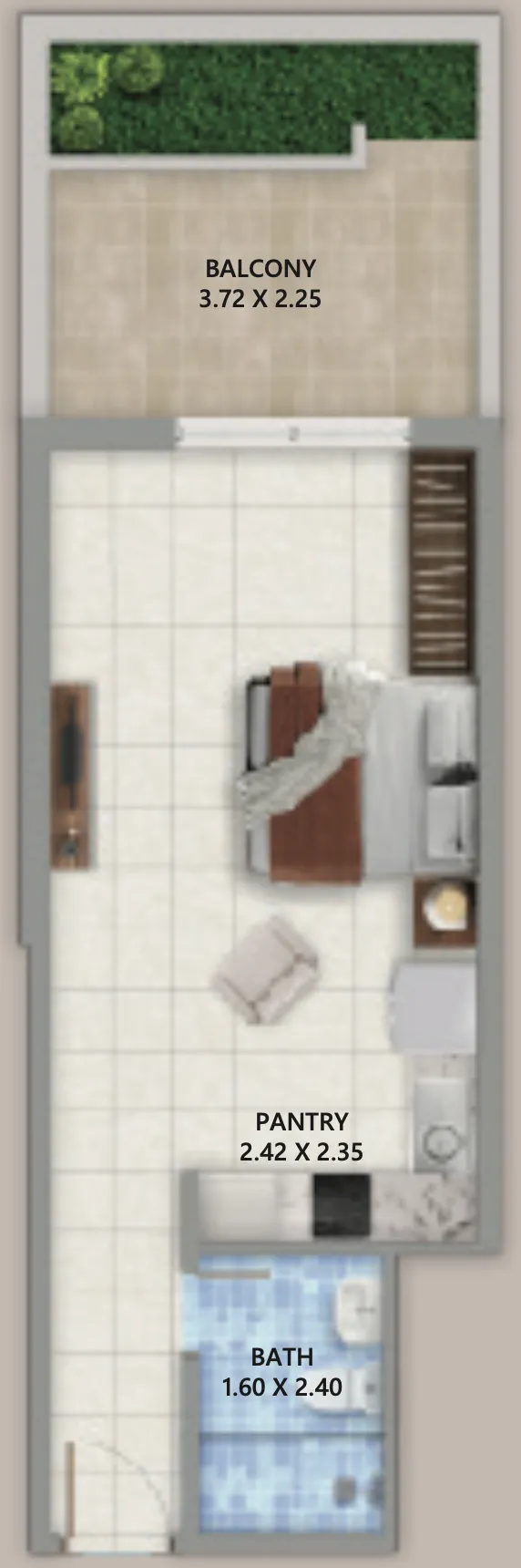 0 bedroom layout