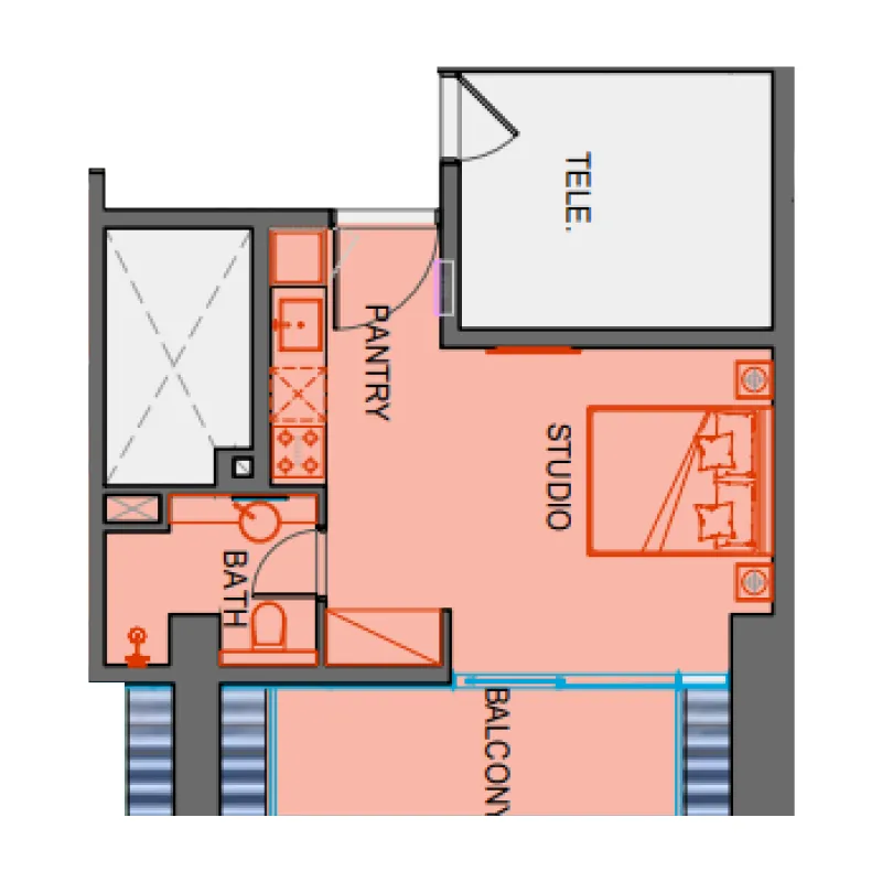 0 bedroom layout