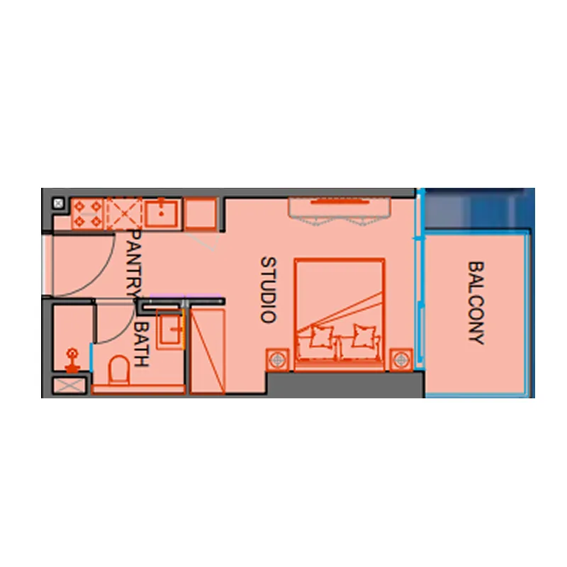 0 bedroom layout