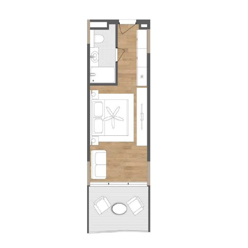 1 bedroom layout