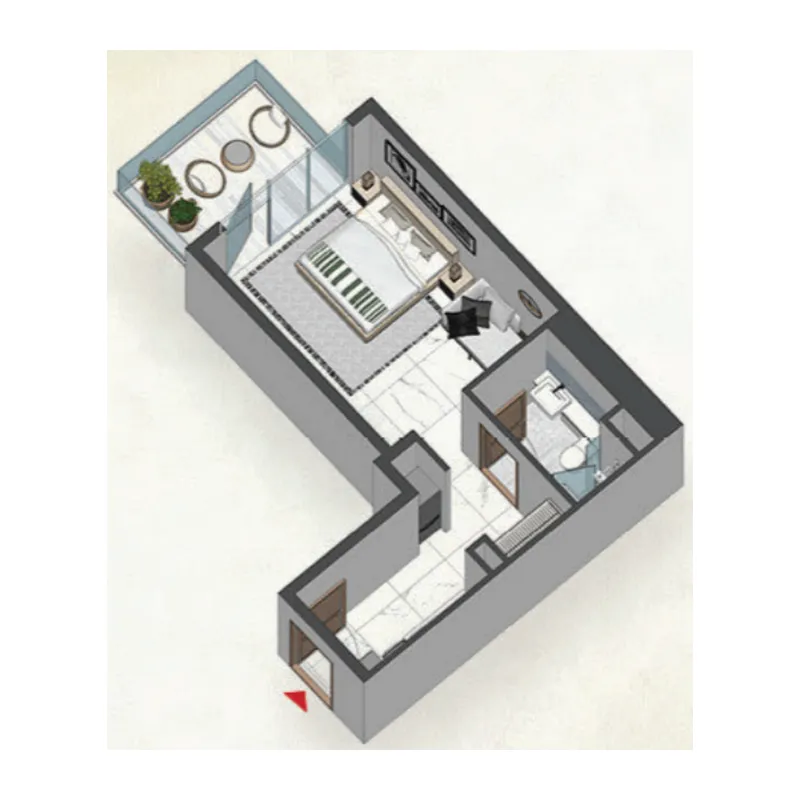 1 bedroom layout