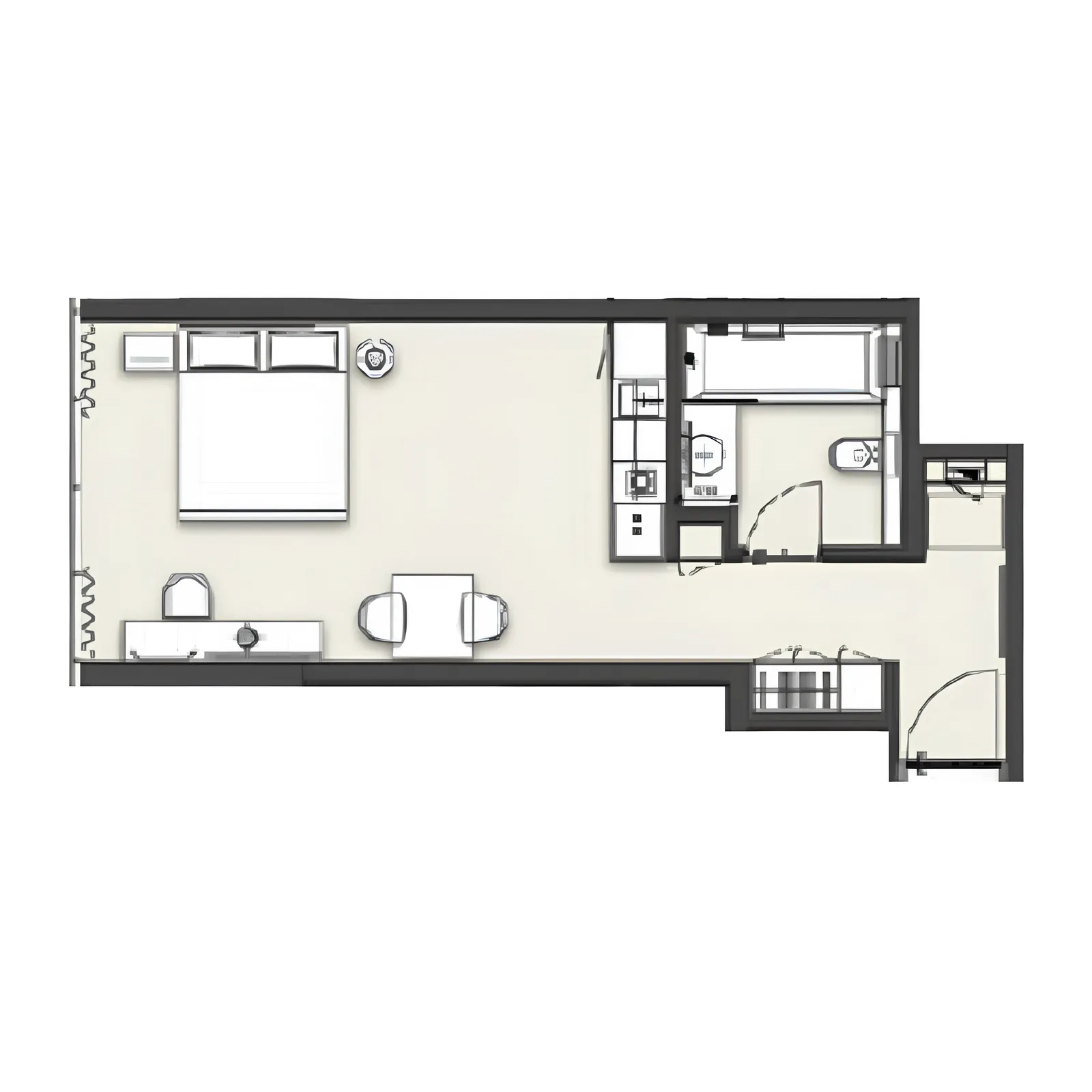 0 bedroom layout