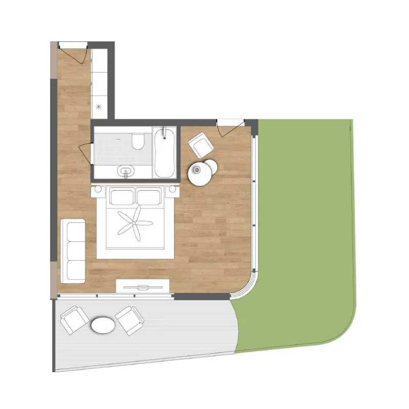 1 bedroom layout