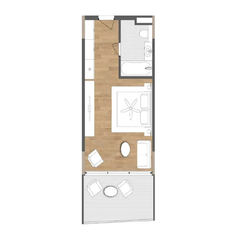 1 bedroom layout