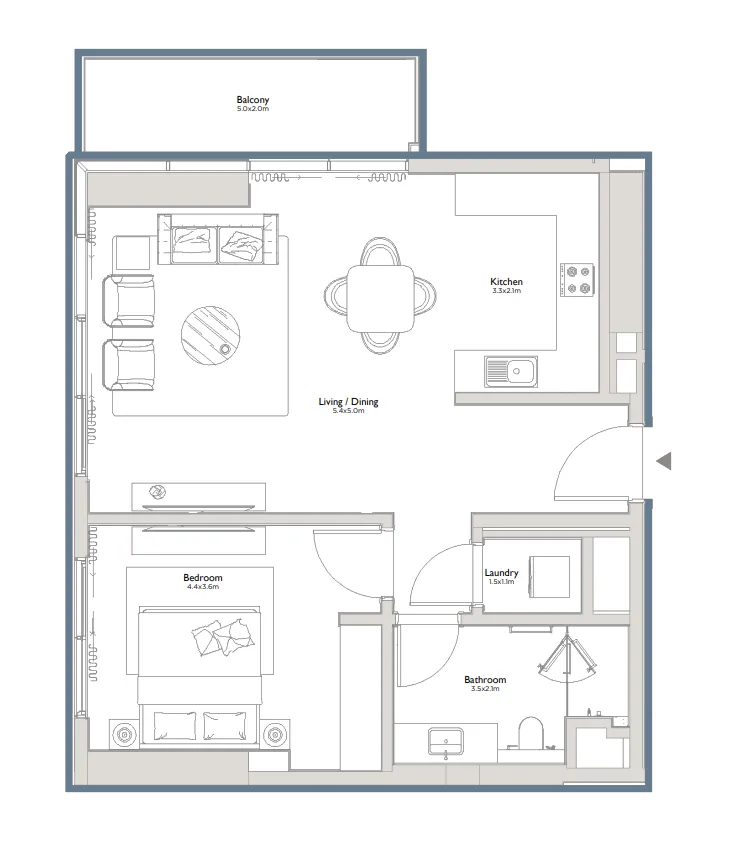 1 bedroom layout