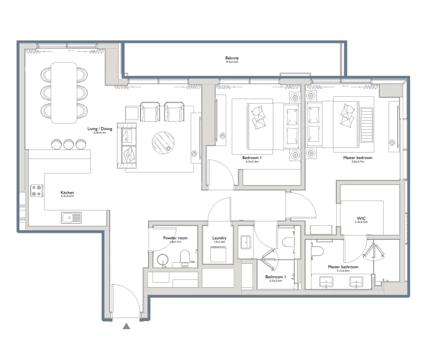 2 bedroom layout