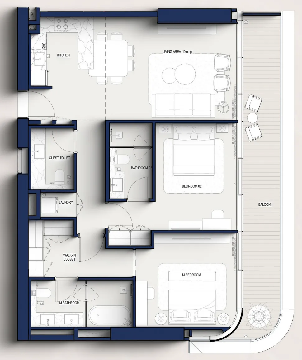2 bedroom layout