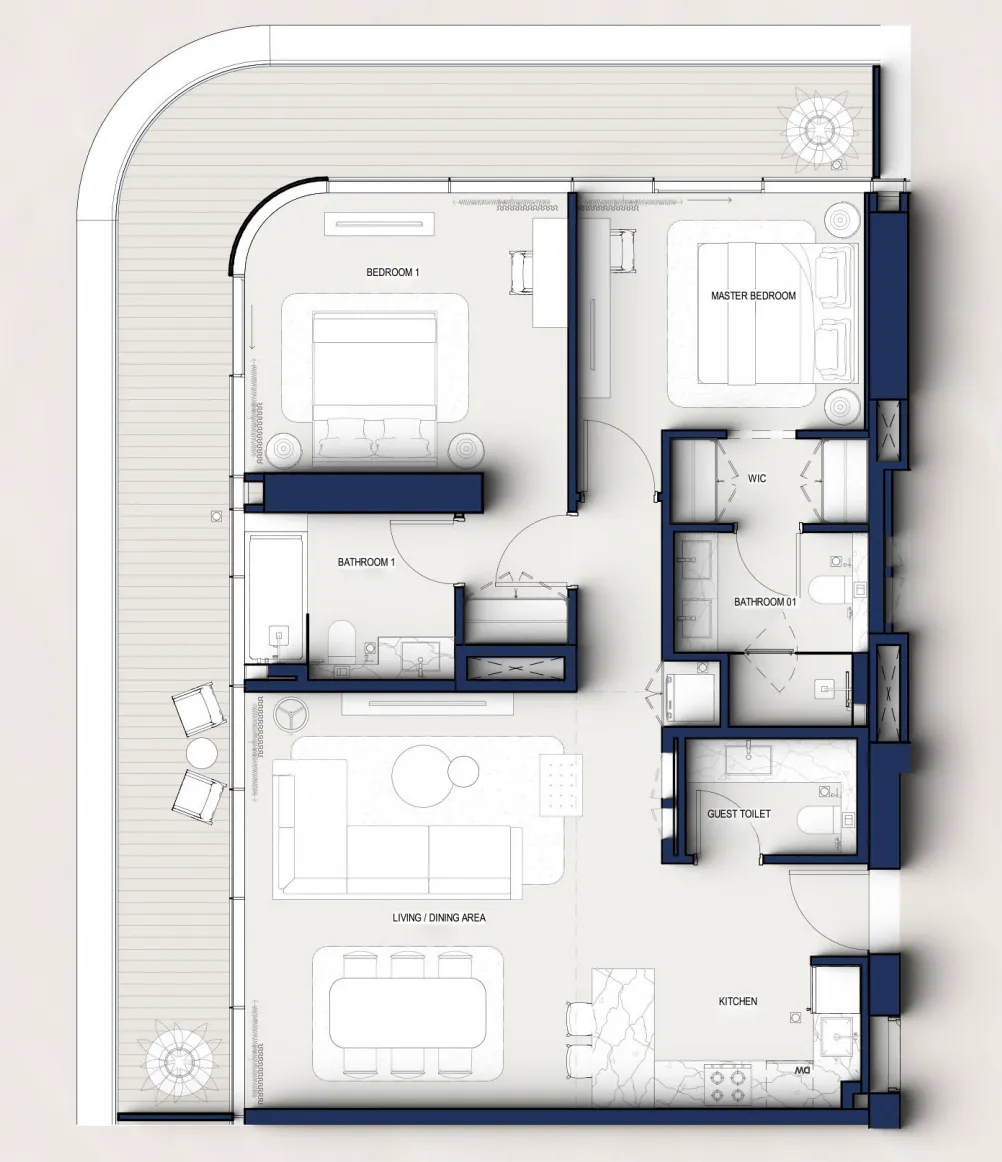 2 bedroom layout