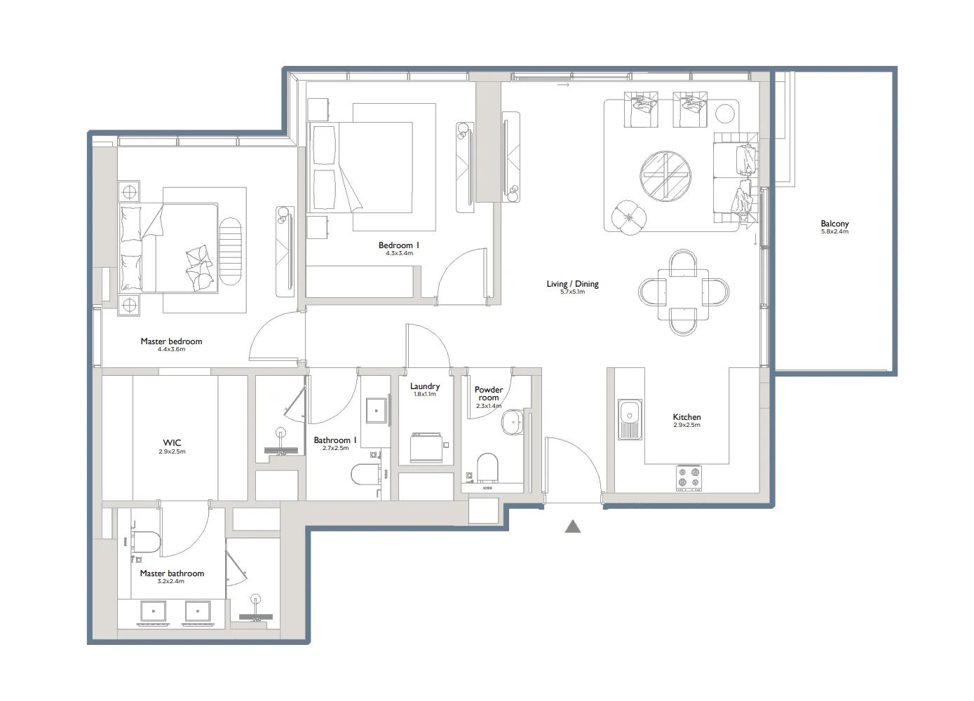 2 bedroom layout