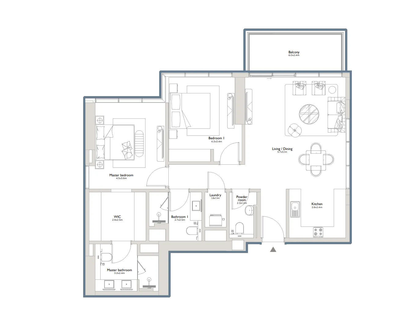 2 bedroom layout