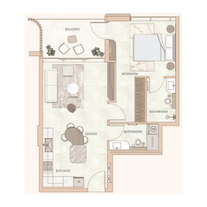 1 bedroom layout
