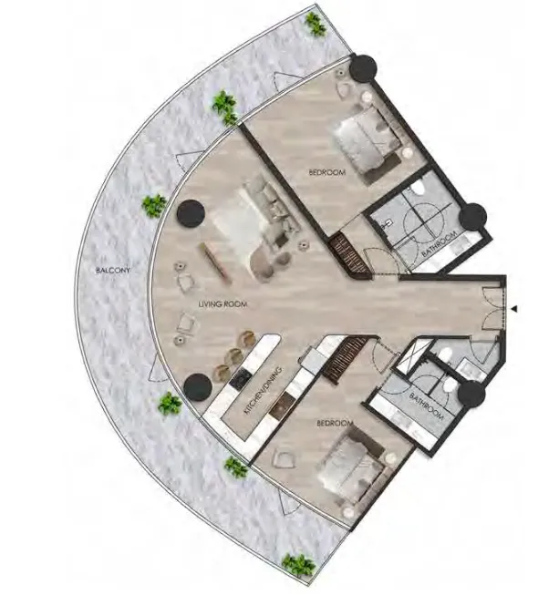 2 bedroom layout