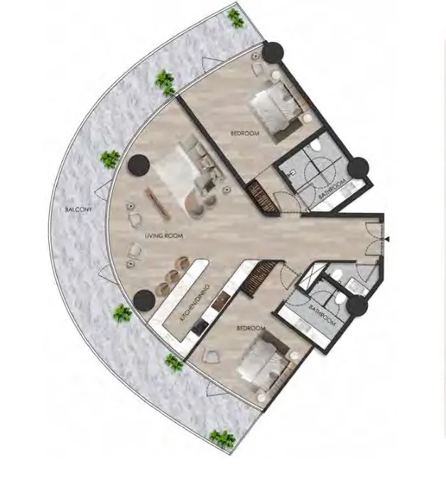 2 bedroom layout