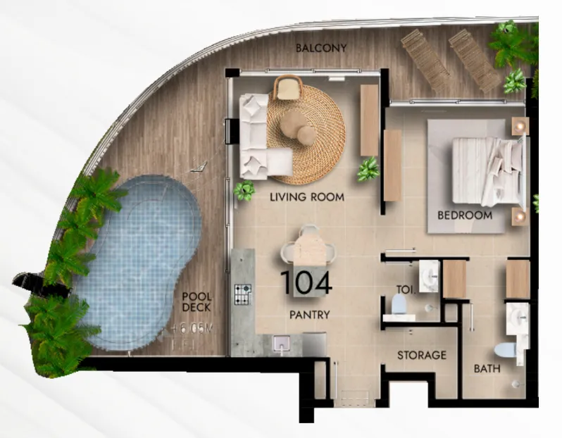 1 bedroom layout