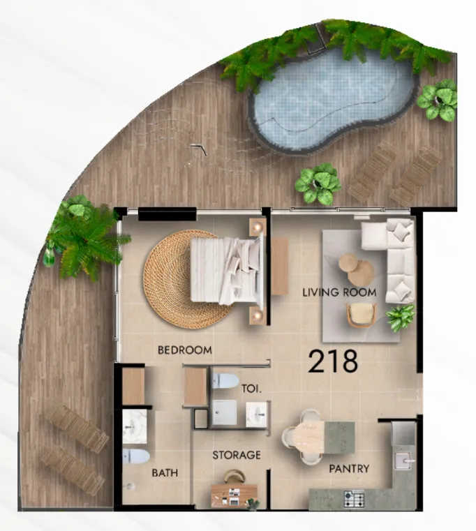 1 bedroom layout