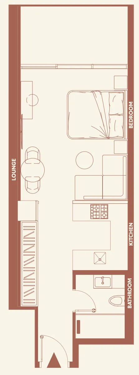 0 bedroom layout