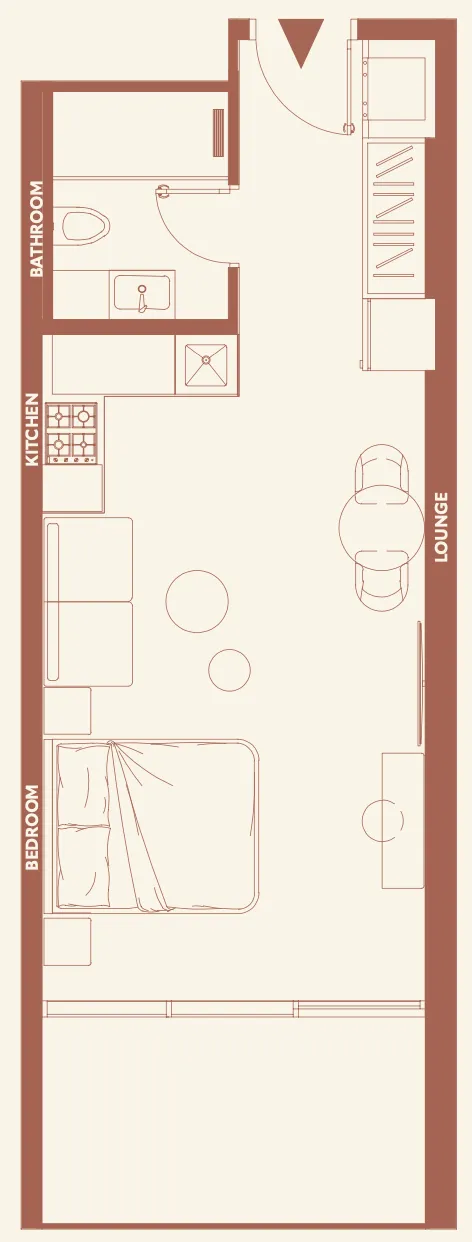 0 bedroom layout