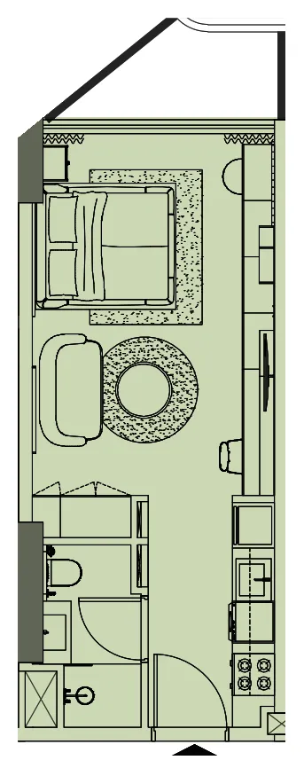0 bedroom layout