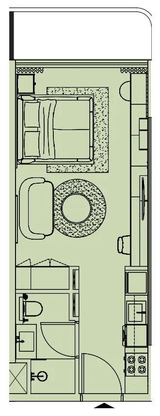 0 bedroom layout