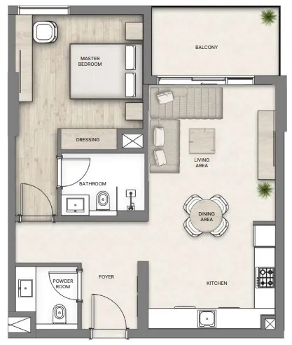 1 bedroom layout
