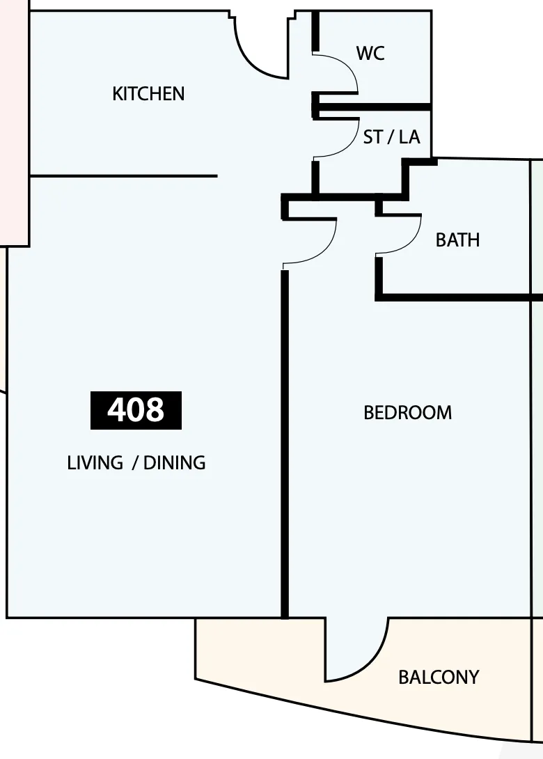 1 bedroom layout