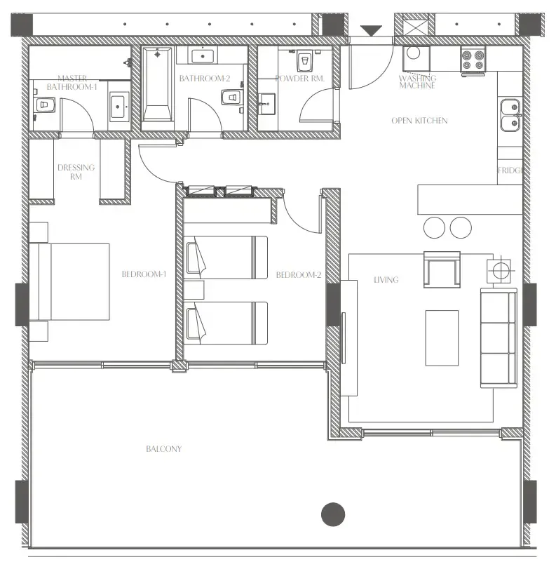 2 bedroom layout
