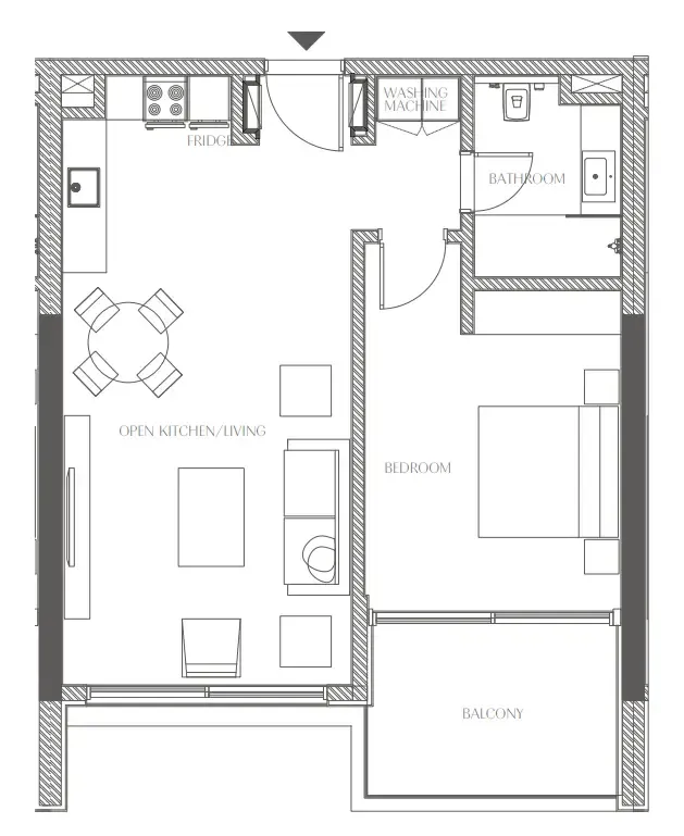 1 bedroom layout