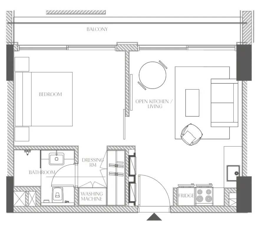 1 bedroom layout