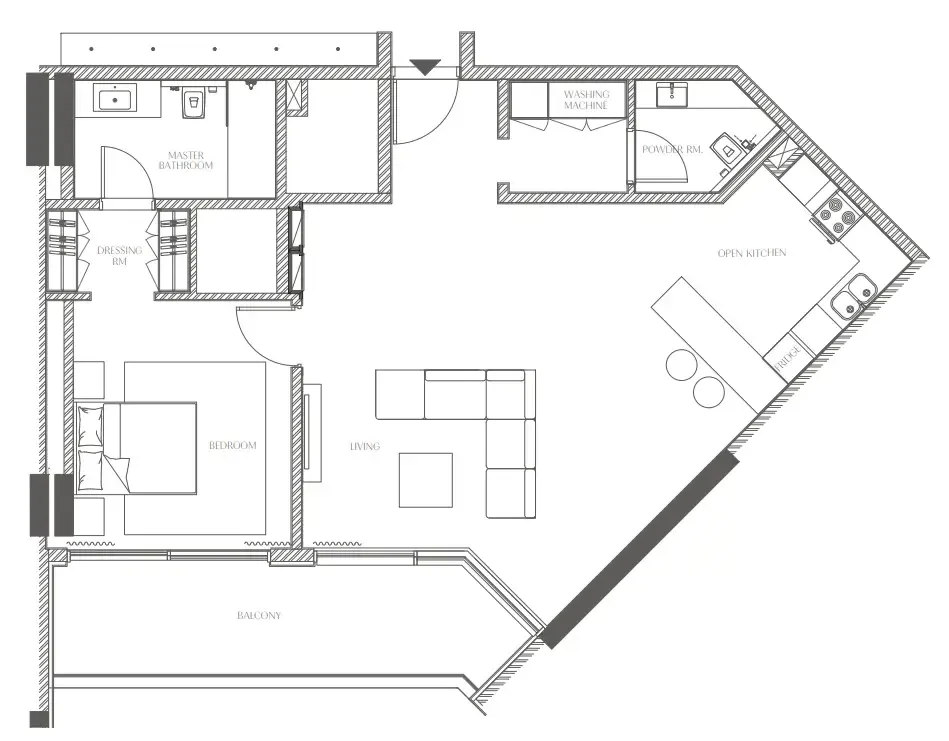 1 bedroom layout