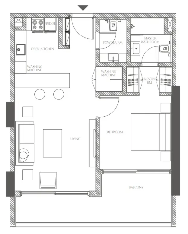 1 bedroom layout