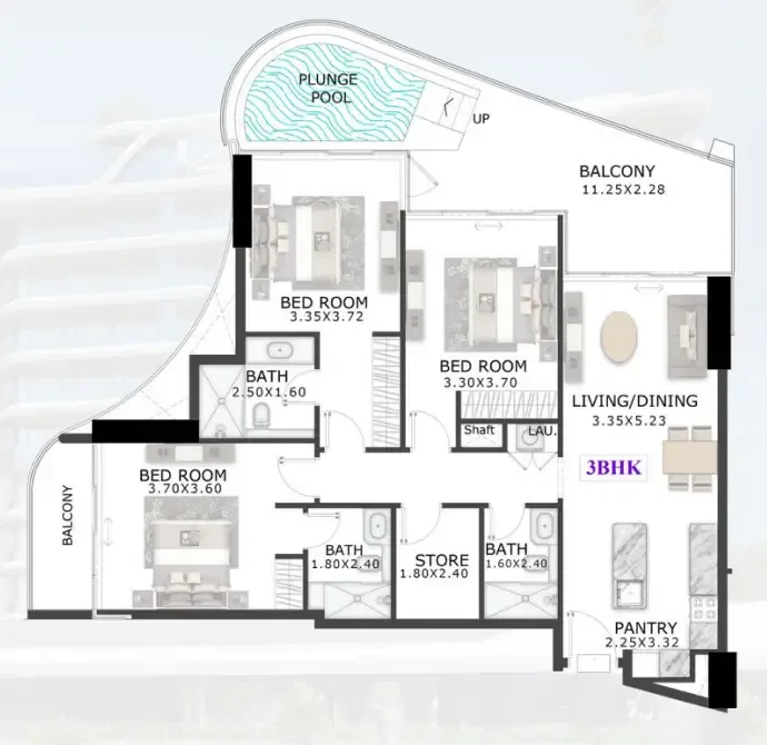 3 bedroom layout