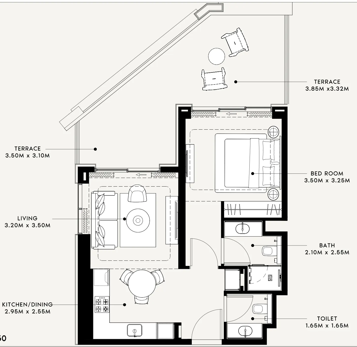 1 bedroom layout