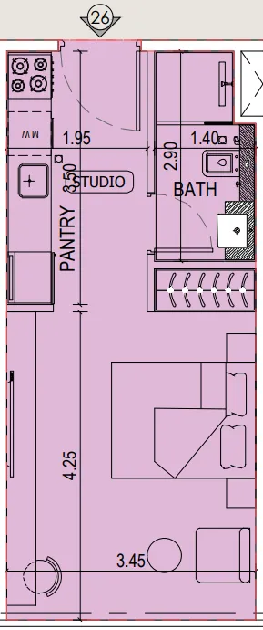 0 bedroom layout