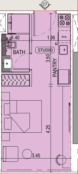 0 bedroom layout