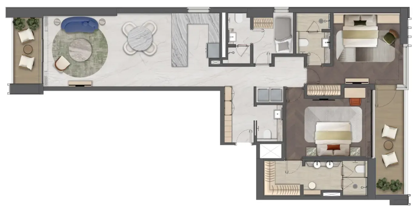 2 bedroom layout