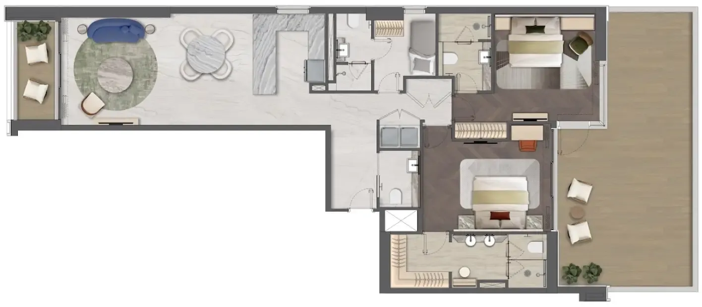2 bedroom layout