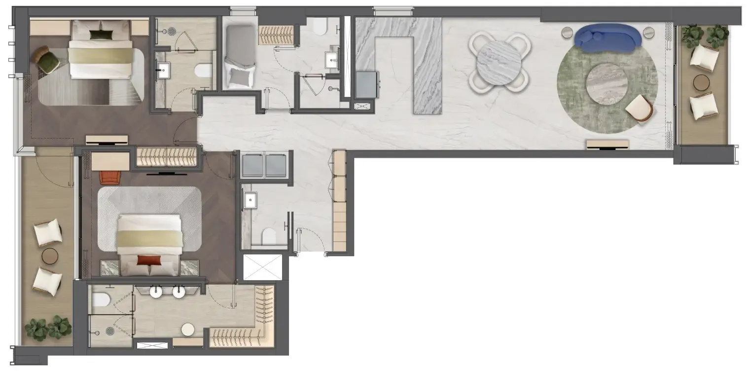 2 bedroom layout