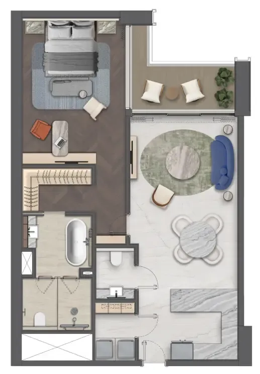 1 bedroom layout