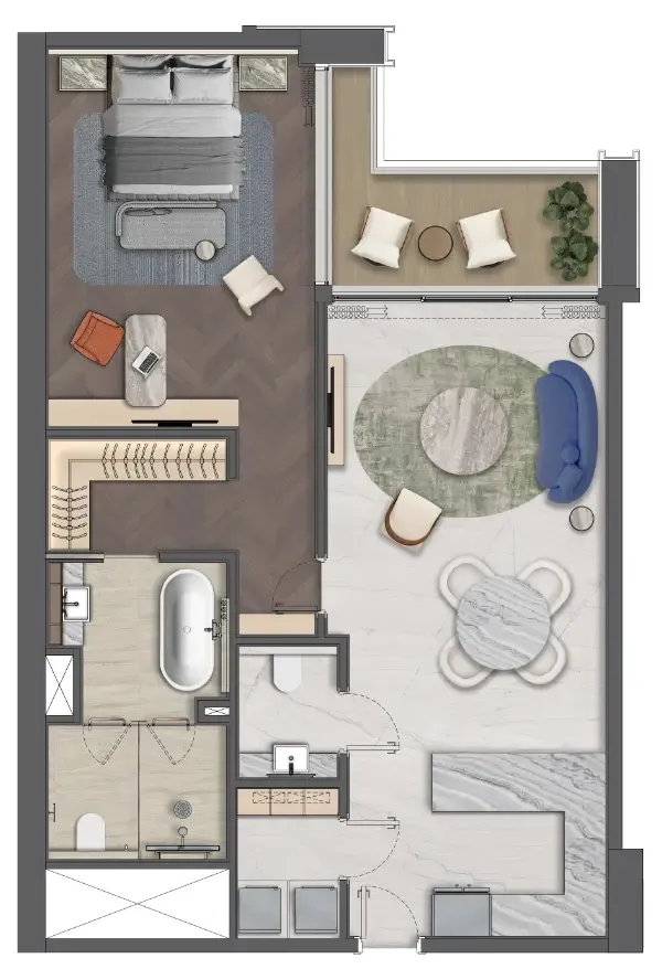 1 bedroom layout
