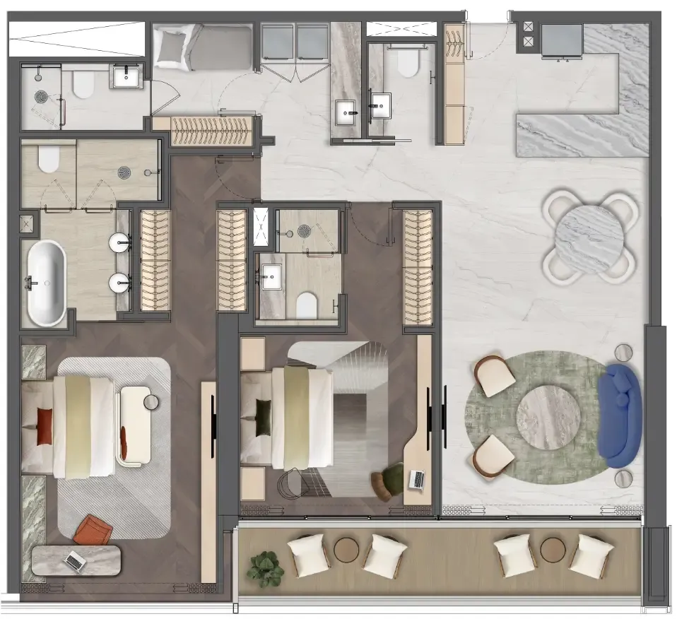 2 bedroom layout