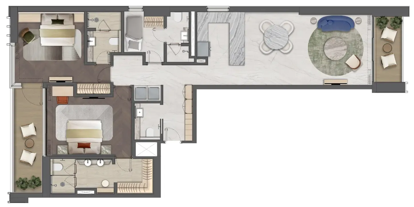 2 bedroom layout