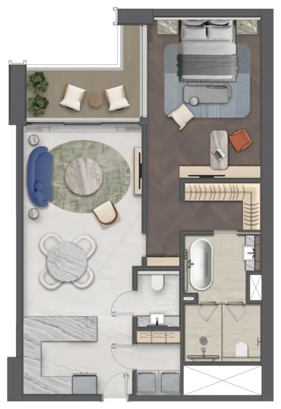 1 bedroom layout