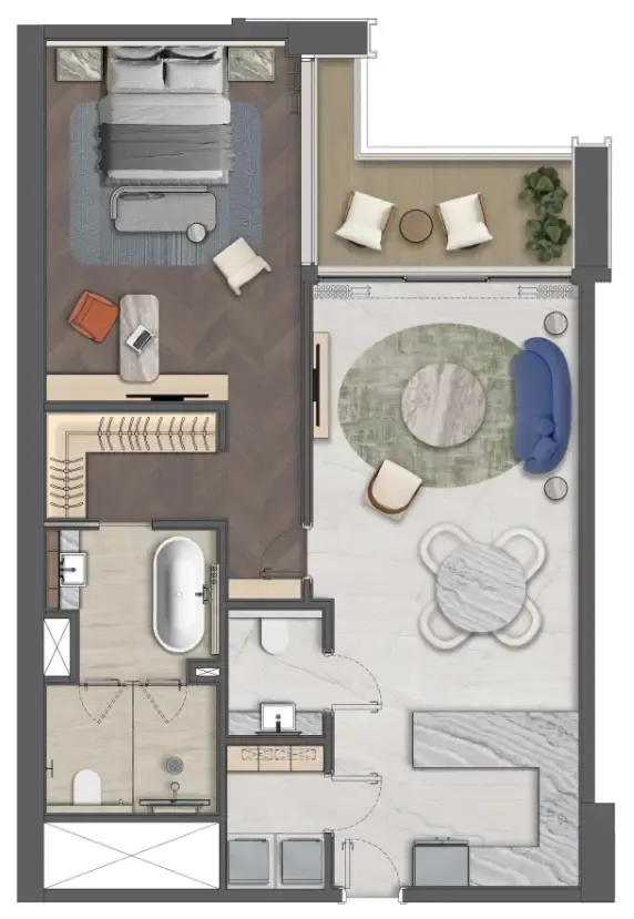 1 bedroom layout